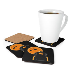 Vector Halloween Corkwood Coaster Set