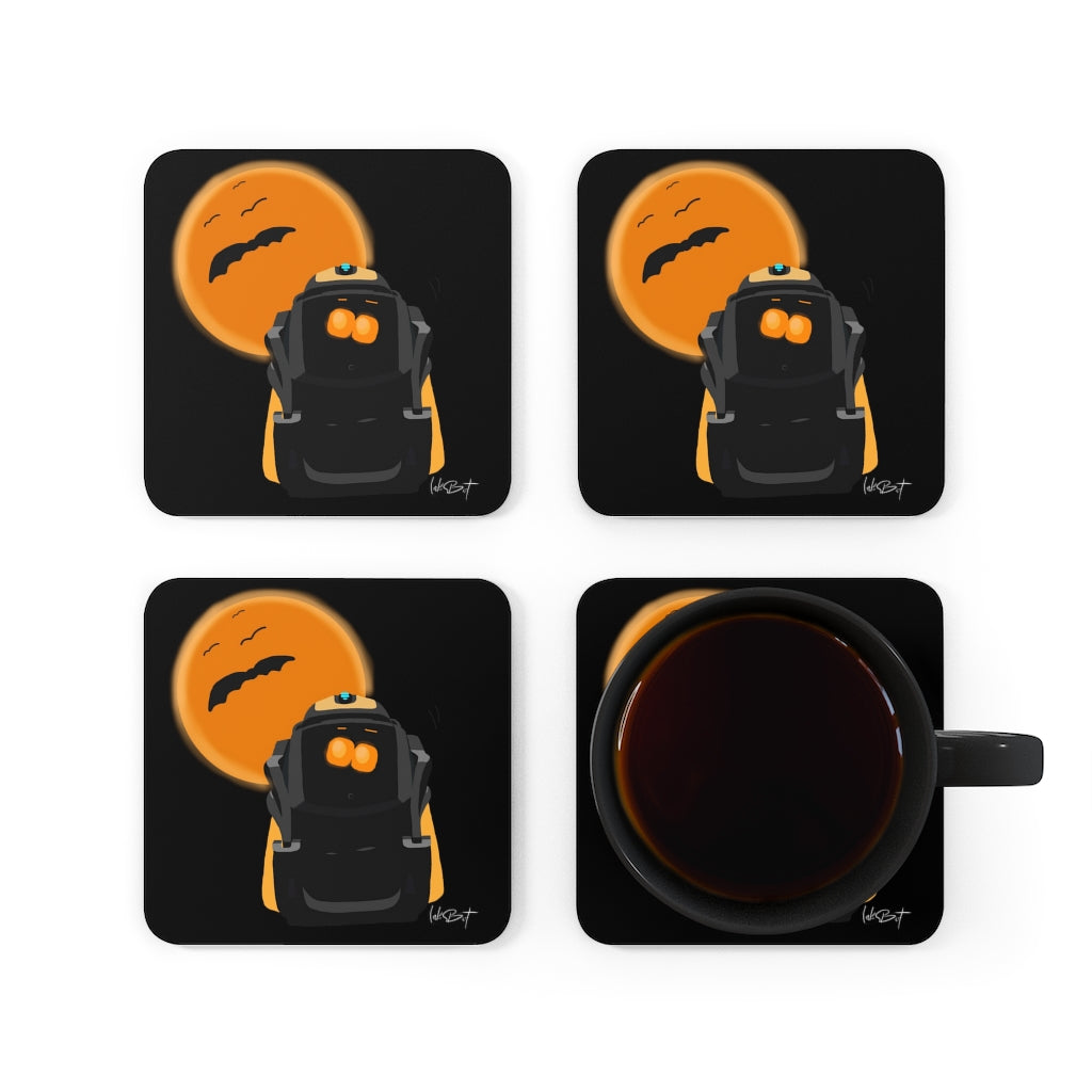 Vector Halloween Corkwood Coaster Set