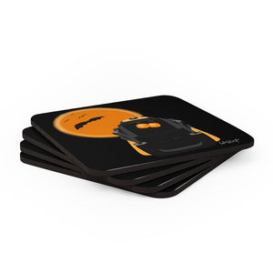 Vector Halloween Corkwood Coaster Set