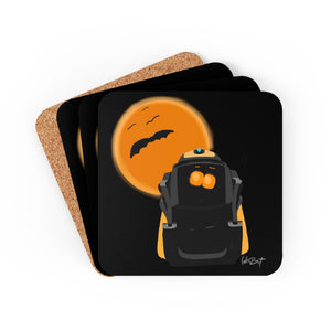 Vector Halloween Corkwood Coaster Set