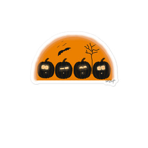 Vector Robot Halloween sticker